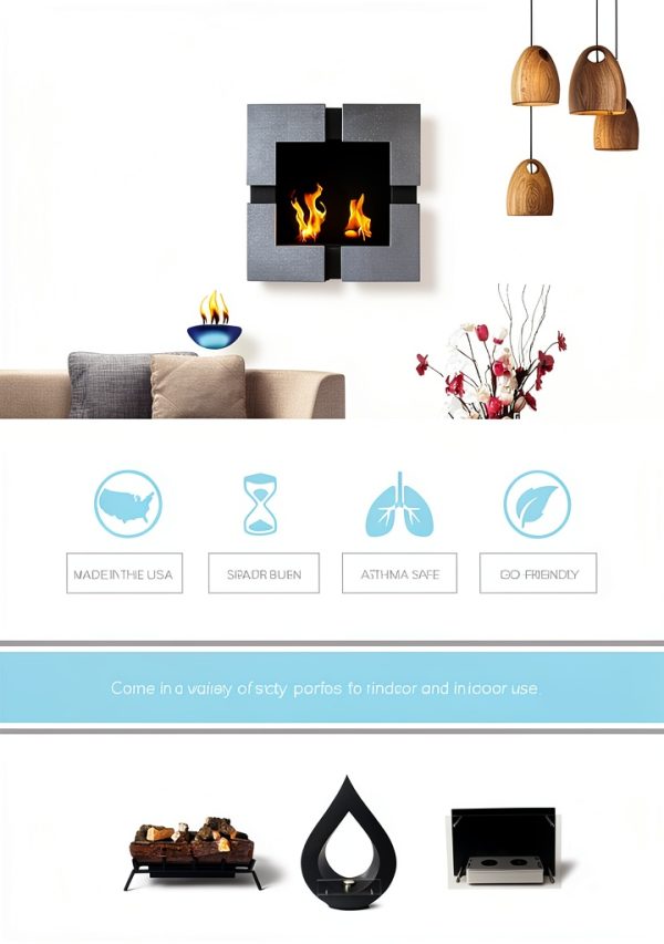 JellyFish Flame Gel Fuel Clean Burning Ethanol Fireplace-3