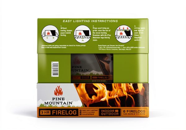 Pine Mountain Fire Log Quick Lighting Clean Burn Fireplace-4