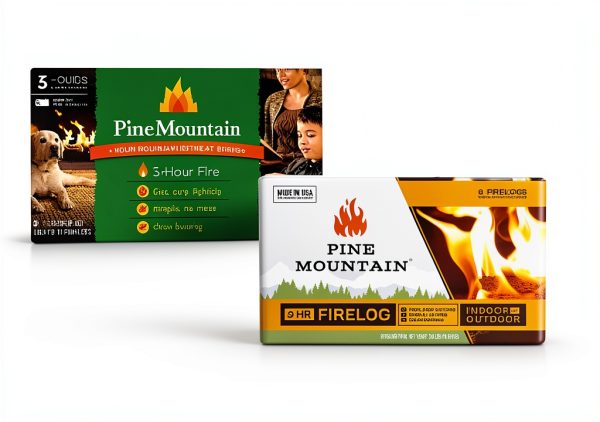 Pine Mountain Fire Log Quick Lighting Clean Burn Fireplace-5