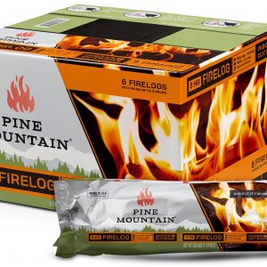 Pine Mountain Fire Log Quick Lighting Clean Burn Fireplace-0
