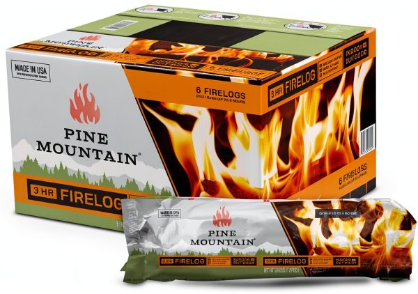 Pine Mountain Fire Log Quick Lighting Clean Burn Fireplace-0