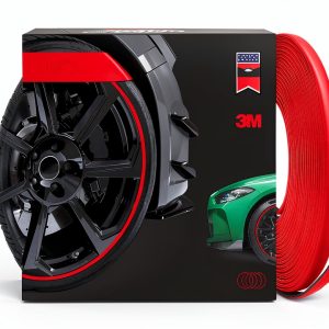 RIMiQ BASiQ Rim Protector Strip Red Universal Fit 24in Wheel Trim-0