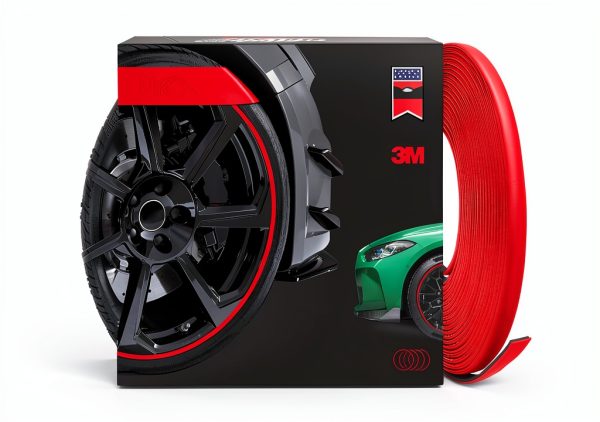 RIMiQ BASiQ Rim Protector Strip Red Universal Fit 24in Wheel Trim-0