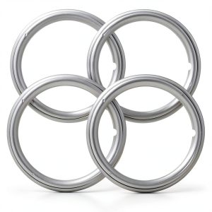 Chrome Rim Trim Ring Set 15in Brighter Design Snap‑On Universal Fit-0