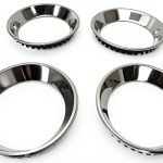Wheel Trim Ring JEGS Stainless Steel Chrome Plated 14x7 Fit-0