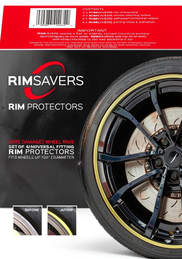 RimSavers Yellow Rim Protector Set 4 Count Universal Fit Plastic-0