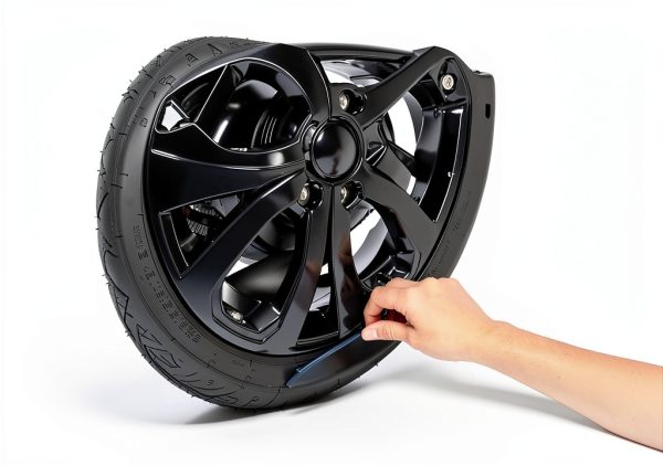 AllFit Automotive Rim Trim Universal Fit Black Wheel Protector-2