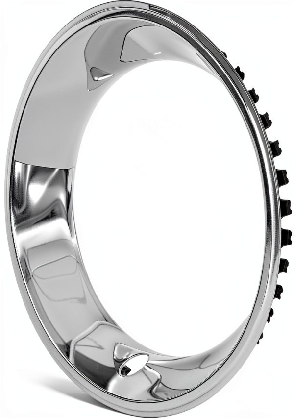 Wheel Trim Ring JEGS Stainless Steel Chrome Plated 14x7 Fit-2