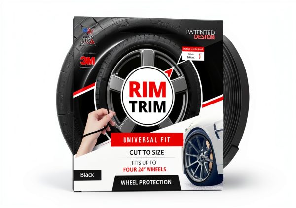 AllFit Automotive Rim Trim Universal Fit Black Wheel Protector-0