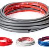 TRUE LINE L Shaped Rim Guard Trim Kit 24ft Silver Gray Universal-1