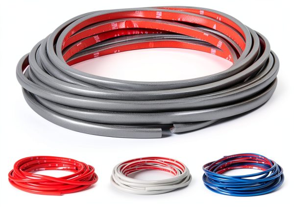 TRUE LINE L Shaped Rim Guard Trim Kit 24ft Silver Gray Universal-1