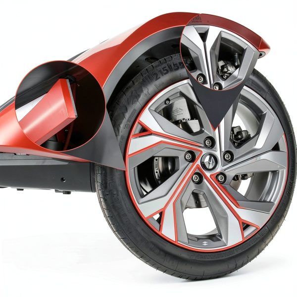 RIMiQ BASiQ Rim Protector Strip Red Universal Fit 24in Wheel Trim-1