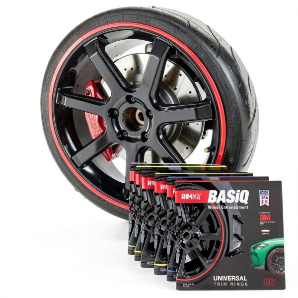 RIMiQ BASiQ Rim Protector Strip Red Universal Fit 24in Wheel Trim-4