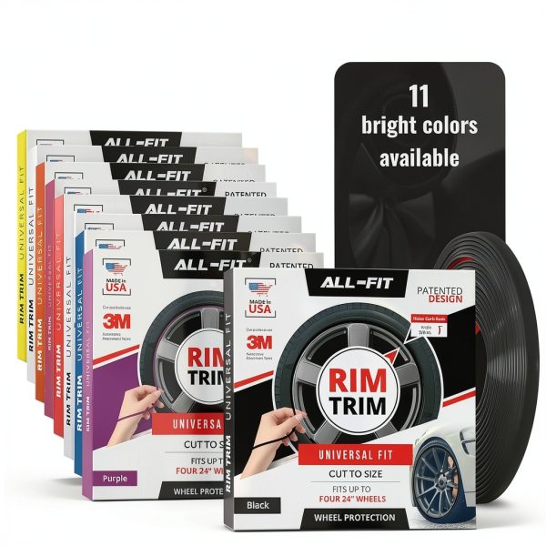 AllFit Automotive Rim Trim Universal Fit Black Wheel Protector-4