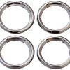 IWC 13 Inch Chrome ABS Wheel Trim Ring – Lightweight Silver Spoke‑Clip-0