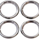 IWC 13 Inch Chrome ABS Wheel Trim Ring – Lightweight Silver Spoke‑Clip-0