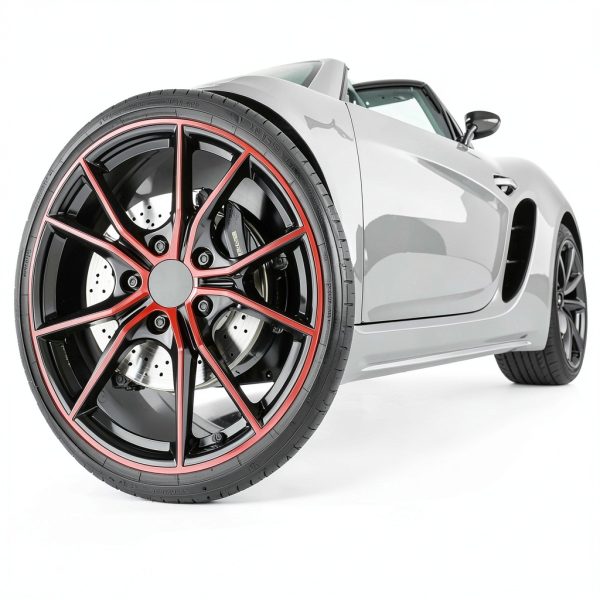 RIMiQ BASiQ Rim Protector Strip Red Universal Fit 24in Wheel Trim-2