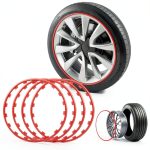 LenTLy Car Tire Rim Protector 16-20 Inch Set Yellow Red White-0