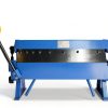 Erie Tools Heavy-Duty 24" Pan and Box Brake w Adjustable Fingers 16-Gauge Steel/Aluminum Capacity 0–135° Bend Range Bench Mount Sheet Metal Brake for Fabrication and Bending-1