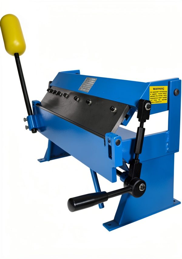 Erie Tools Heavy-Duty 24" Pan and Box Brake w Adjustable Fingers 16-Gauge Steel/Aluminum Capacity 0–135° Bend Range Bench Mount Sheet Metal Brake for Fabrication and Bending-0